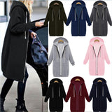 Hooded Fleece Longline Jacket
