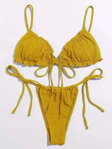 Bikini Swimsuit European And American Triangle Bag-Yellow-1