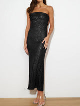 Sequin Cutout Tube Dress-5