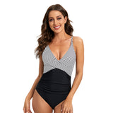 Striped Spaghetti Strap One-Piece Swimsuit