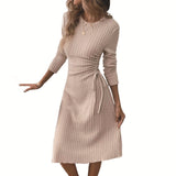 Women's Fashion Casual Dress Solid Color