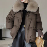 Chic Short Fur Collar Puffer