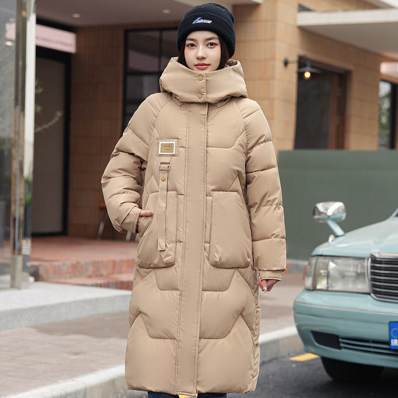 Cozy Mid-Length Coat with Detachable Hat