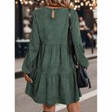Corduroy A-Line Mini Dress