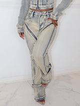 High Stretch Washed Denim Jacket