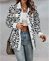 Leopard Print Long Sleeve Jacket