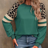 Leopard Print Raglan Sweatshirt