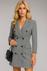 가을과 겨울 여성 패션 긴 소매 벨트 더블