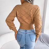 Diamond-Stitch Knit Layer