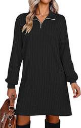 European And American Turtleneck Sheath Dress Women's Clothing
