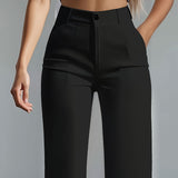 High Waisted Wide Leg Trousers