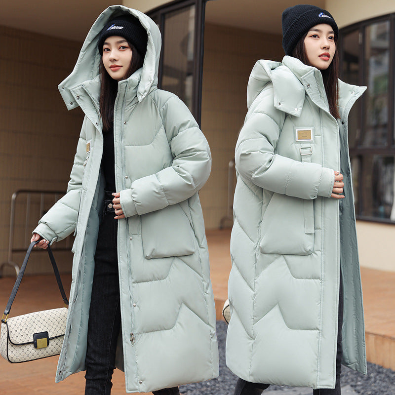 Cozy Mid-Length Coat with Detachable Hat