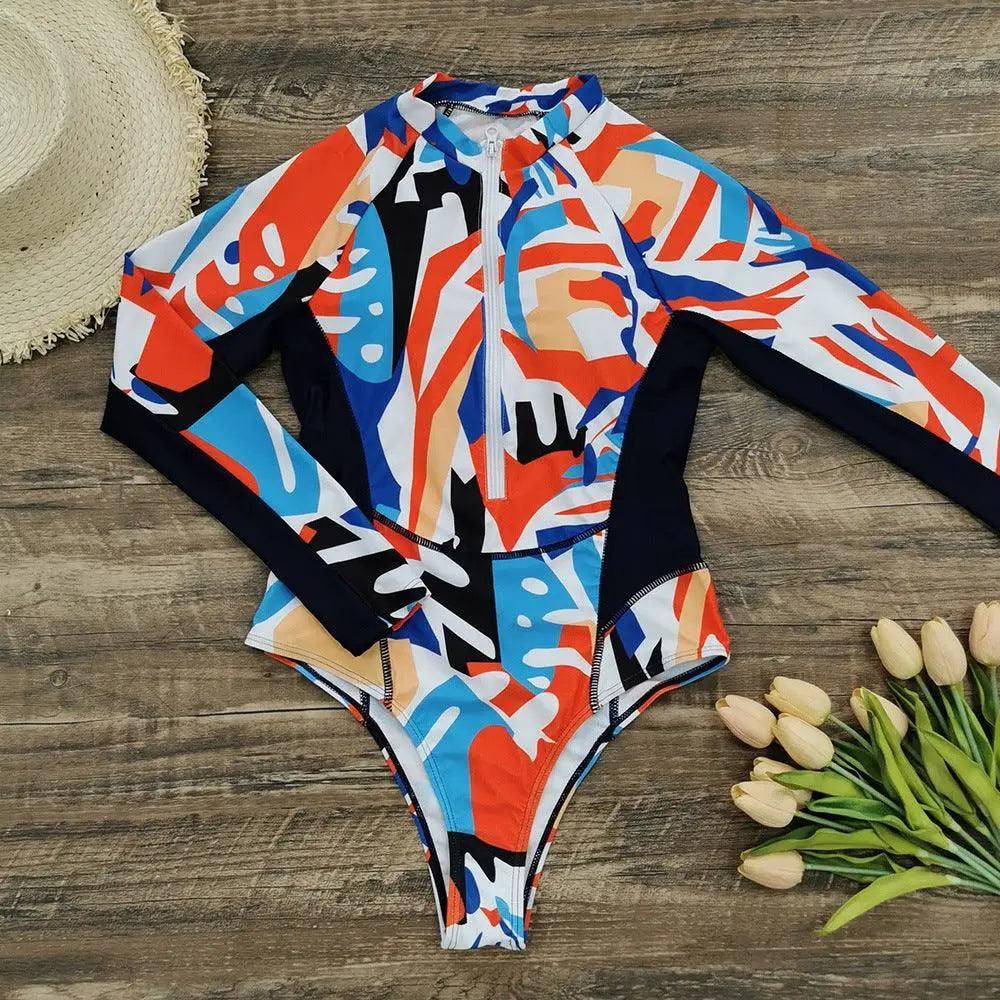 European And American Style Split Swimsuit Bikini-Printed-2