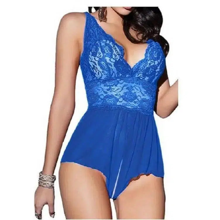 Lace lingerie-Blue-1