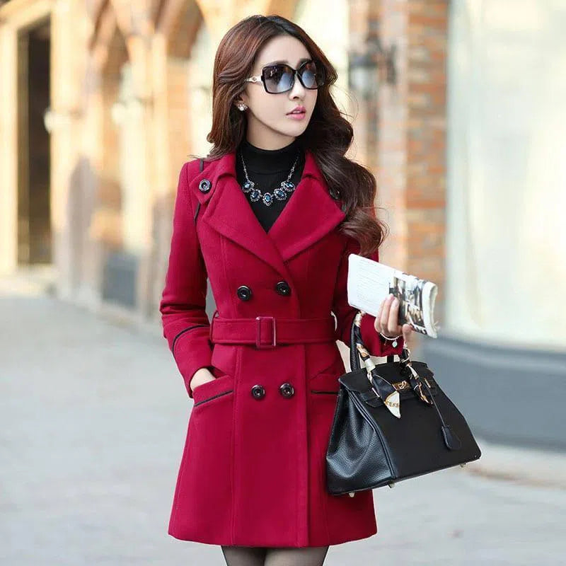 19 Autumn And Winter Korean Style Coat Double-breasted-9