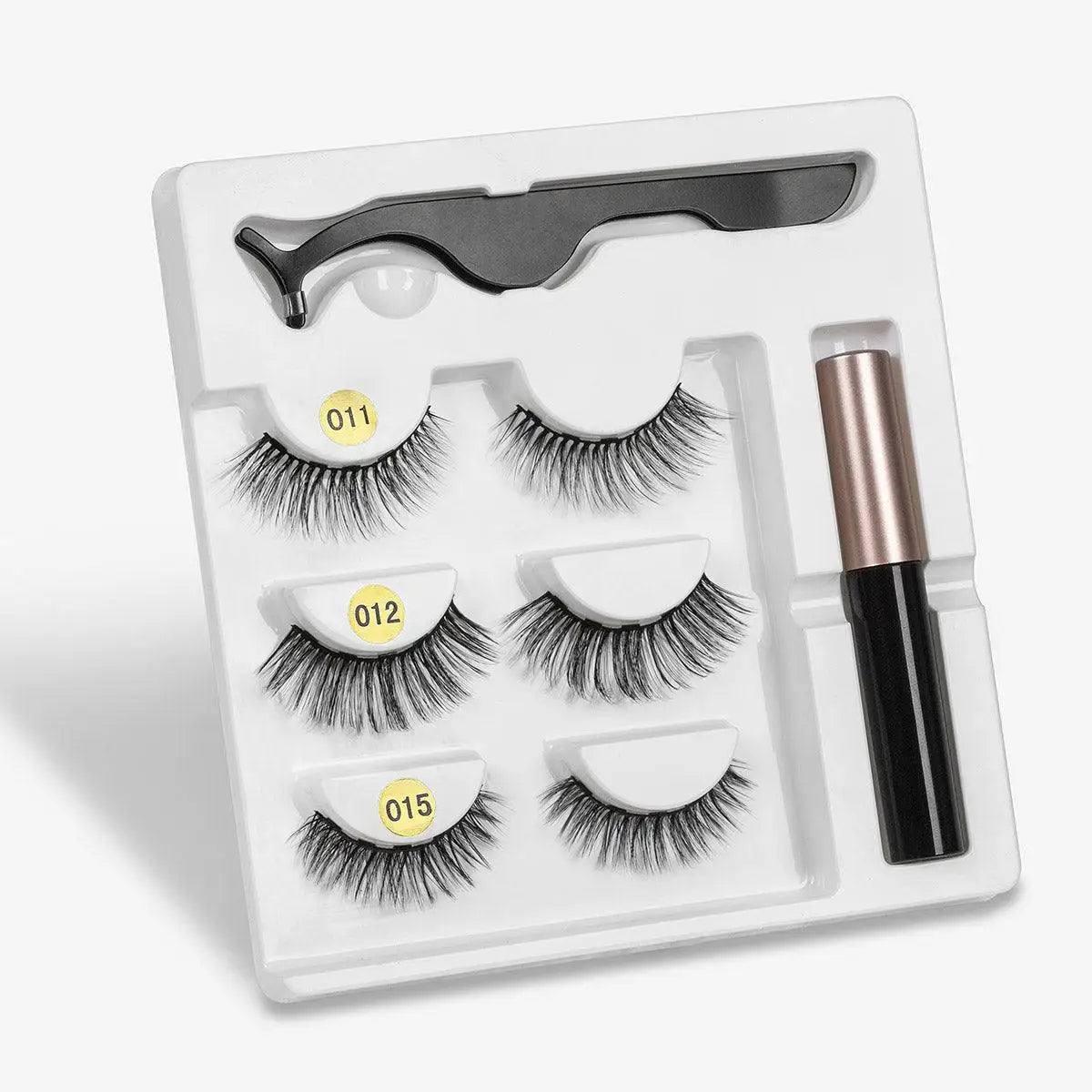 A Pair Of False Eyelashes With Magnets In Fashion-5PCMixedH-33