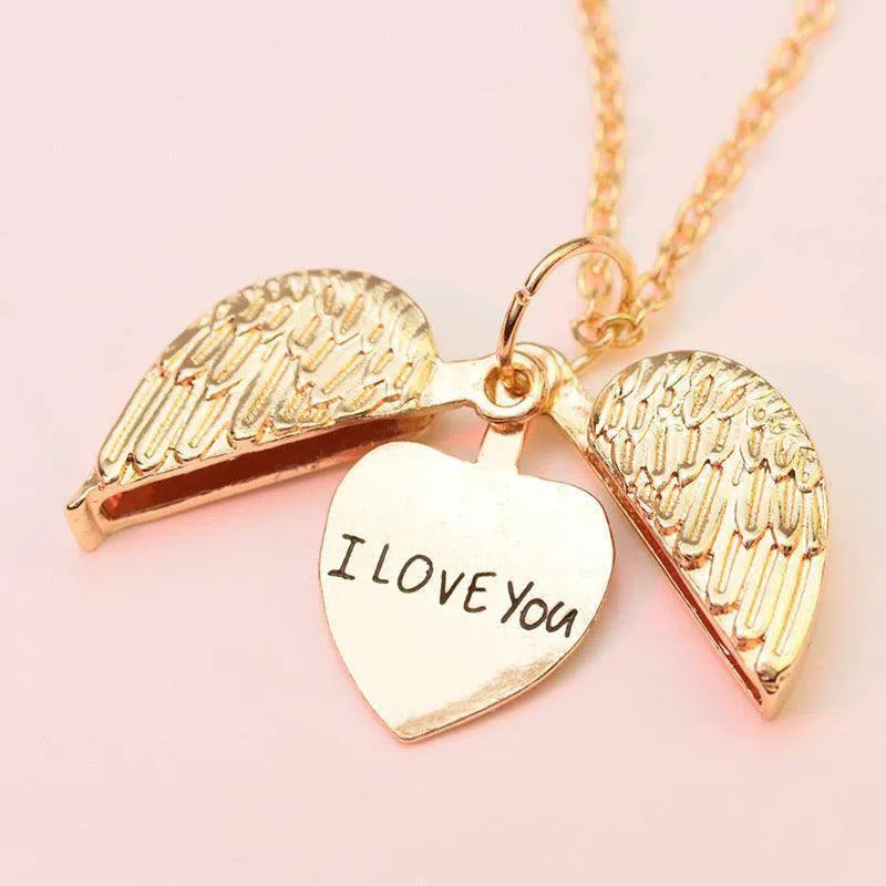 Ornament European And American Women's Fashion Necklace Open Box Letters-Gold-6