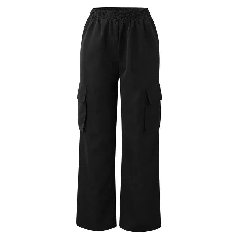 Beltless Trousers High Waist Wide Leg Straight-5