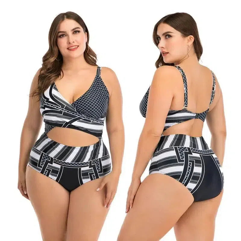 Women High Waist Bikinis set Swimsuit Plus size Swimwear Large Big Plussize New Swimming Suits Beachwear Wear For Female-6