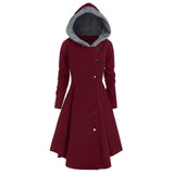 Bombshell Christmas Trench Women's Long Hooded Coat Woman-10