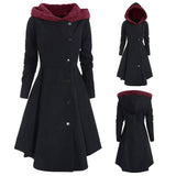 Bombshell Christmas Trench Women's Long Hooded Coat Woman-3