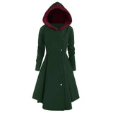 Bombshell Christmas Trench Women's Long Hooded Coat Woman-9