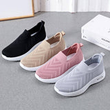 Casual Mesh Shoes Sock Slip On Flat Shoes For Women Sneakers-10