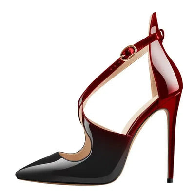 Chic Black and Red Stiletto Heels for Women-6