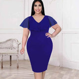 Bodycon Prom Dress-Blue-2