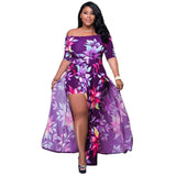 Chic Plus-Size Floral Maxi Dress for Spring-3