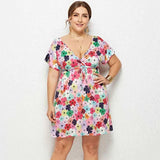 2022 Summer Oversized Dress Women Plus Size Floral Print Dress Ladies Large Size Short Party Dress For Women 3XL 4XL-01-7