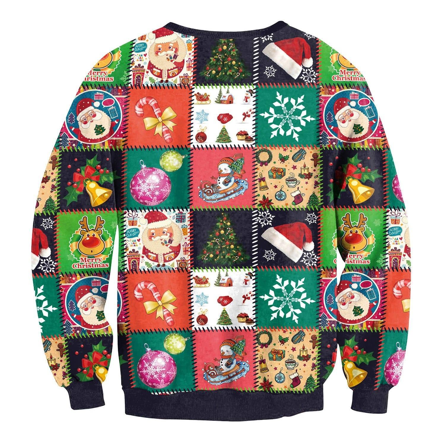 Christmas gift festival digital printed sweater-Photo Color-1