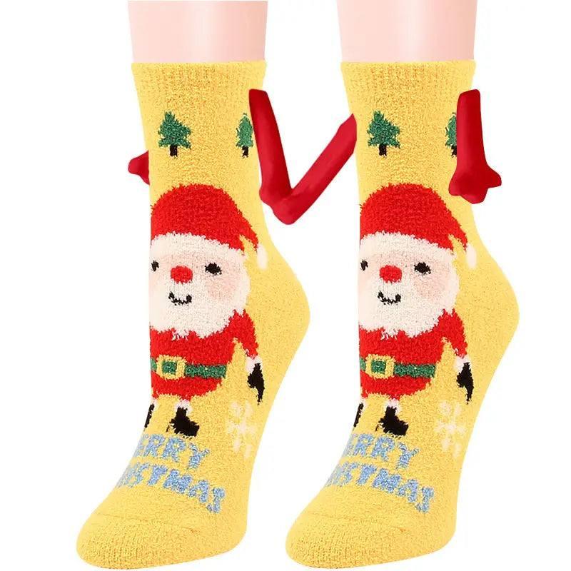 Christmas Supplies Coral Fleece Tube Socks Warm Slipper Bed-Figure 29-30