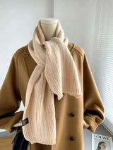 Decorative Cold Resistant Bib Solid Color Fashionable And-Beige-4