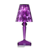 Diamond Crystal Rechargeable Decorative Table Lamp-Purple-6