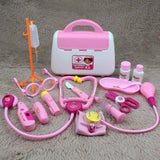 Doctor Toy Heartbeat Sound Light Stethoscope Nurse Set-Pink-1