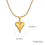 Retro Heart-shaped Necklace Stainless Steel Personalized Love Necklace For Women's Jewelry Valentine's Day-6