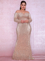 Elegant Plus-Size Sequin Gowns for Special Occasions-3