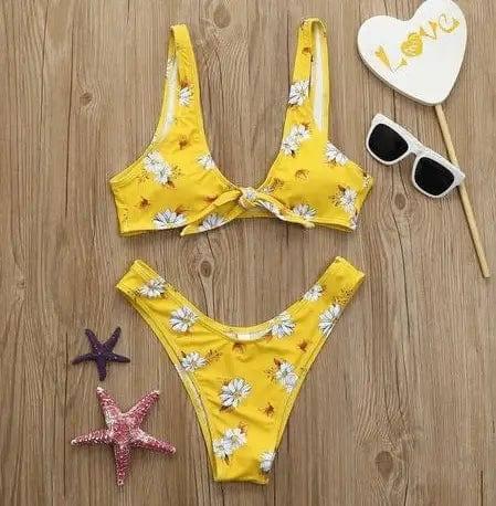 Europe and America girl print split ladies swimsuit-PhotoColor-1