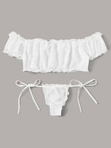 European and American Lingerie Women's Strapless-White-1