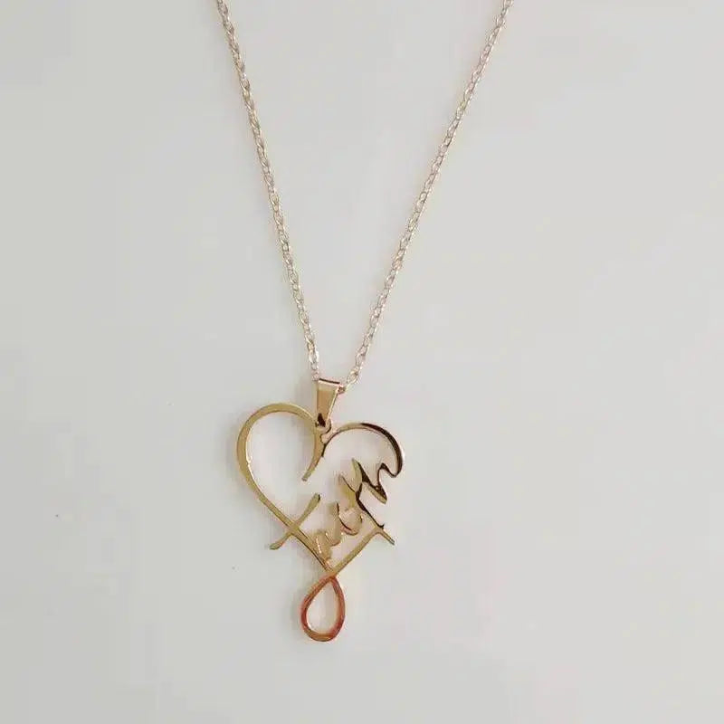 European And American Necklace Heart Of Faith Pendant-RoseGold-6