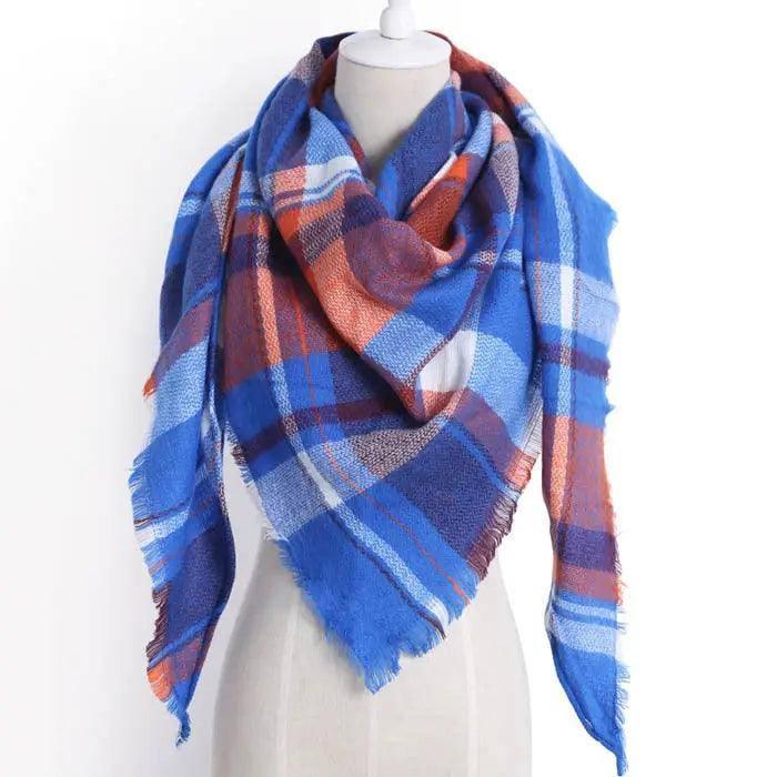 European And American Triangle Cashmere Women's Winter Scarf-13