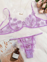 European And American Underwear Set Sweet-Purple-11