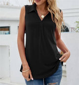 European And American Women's Solid Color Casual Vest-Black-6