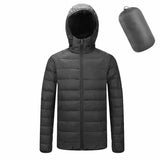 Men's Cotton Hooded Puffer Jacket - Slim Fit-Black-3