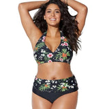 Floral High-Waisted Bikini: Summer Swimwear Trends-1