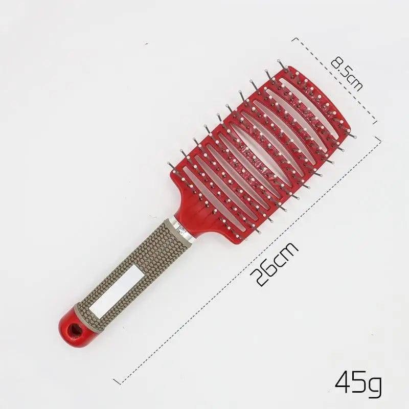 Hairbrush Anti Klit Brushy Haarborstel Women Detangler Hair-Red-102