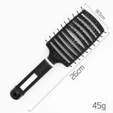 Hairbrush Anti Klit Brushy Haarborstel Women Detangler Hair-Black-3