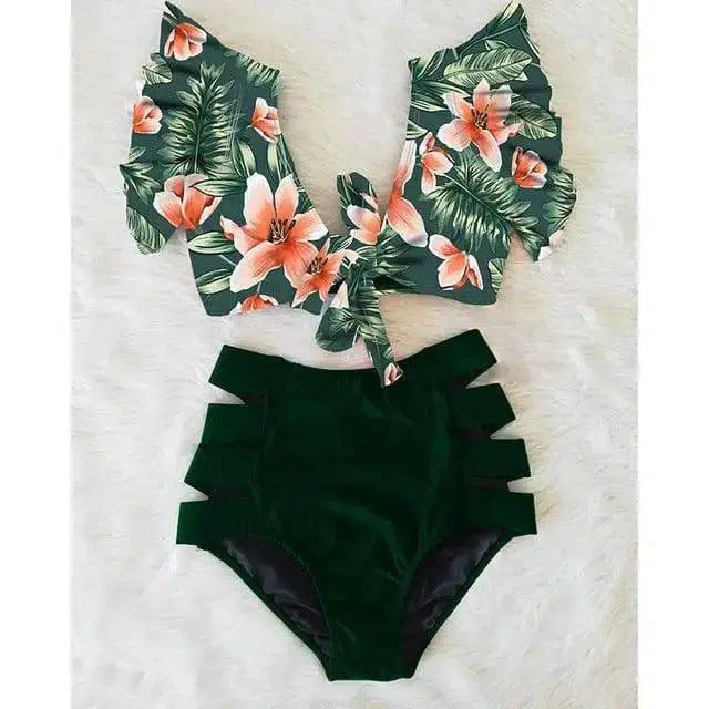 High waist bikini sexy 2-piece set-NA19508G4-14