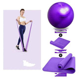 Home Fitness Weight Loss Yoga Equipment-Mat plus tensioner plus yoga b-9